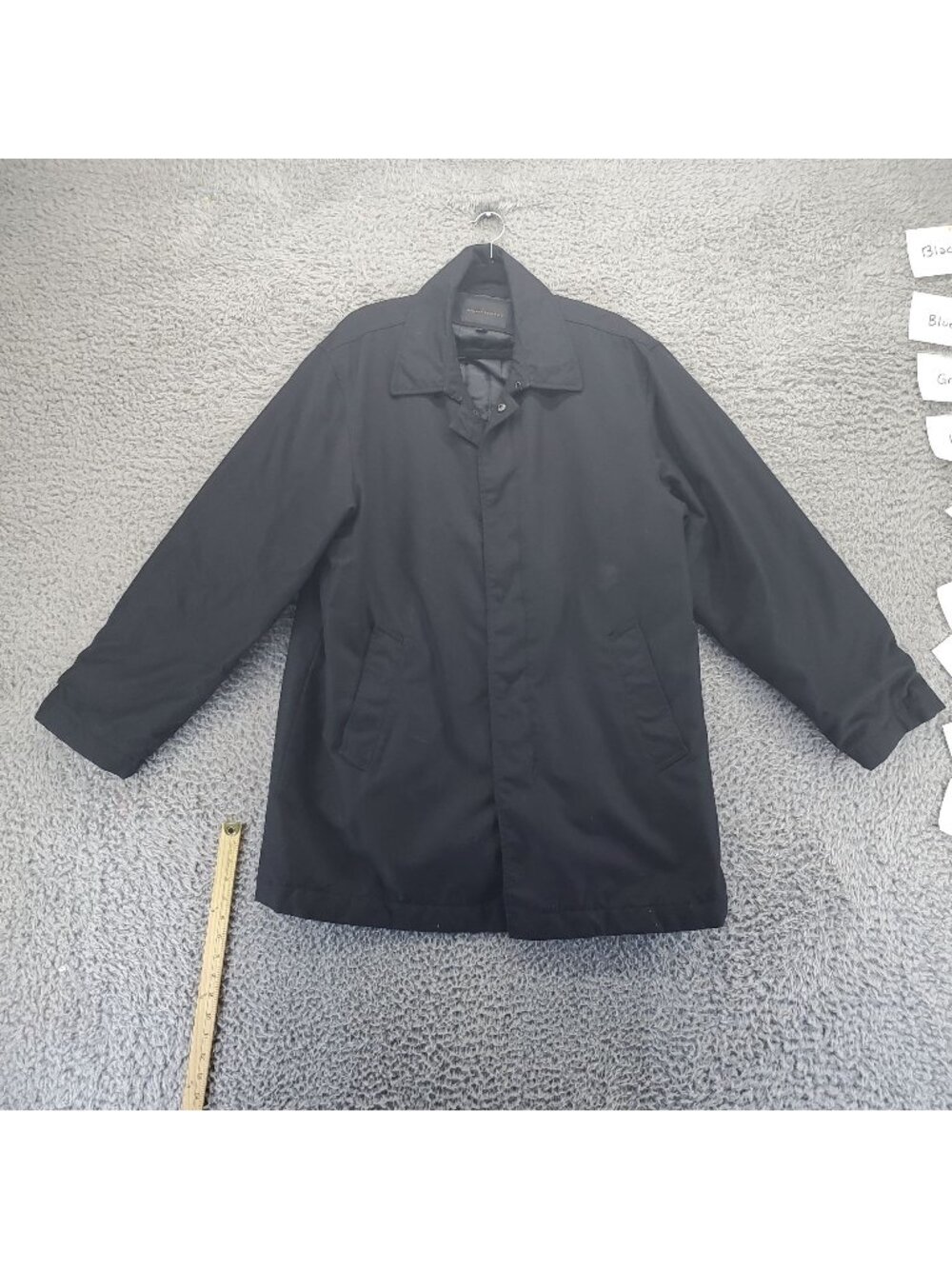 Banana Republic Jacket Mens XL Black Nylon Blend Coat Button Front *Read*